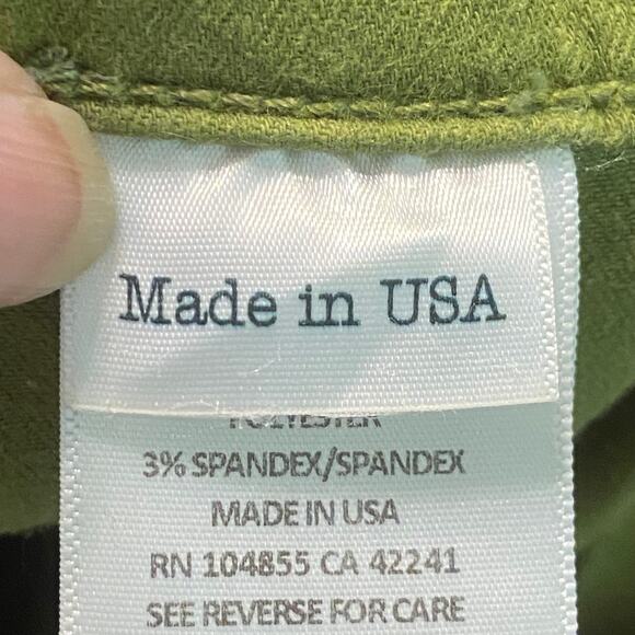 Henry and Belle Jeans 29 Super Skinny Ankle Rear Pockets USA Made Green - Picture 10 of 11